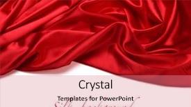  Presentation with silk - Slides enhanced with red silk fabric background background and a coral colored foreground