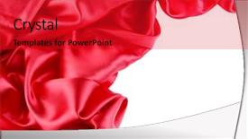  Presentation with silk - Presentation enhanced with red silk fabric on plain background and a red colored foreground