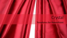  Presentation with silk - Cool new theme with red silk fabric with white copy space backdrop and a red colored foreground