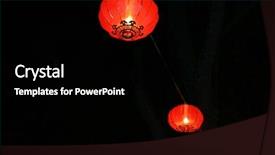  Presentation with silk - Slide deck with red silk lanterns background and a black colored foreground
