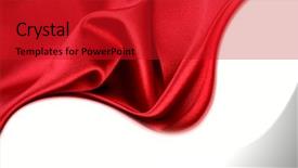  Presentation with silk - Audience pleasing slides consisting of red silk on white background backdrop and a crimson colored foreground