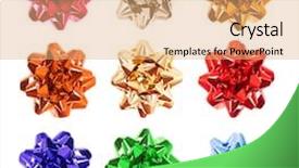  Presentation with colourful education - PPT layouts consisting of red silver - collection beautiful colourful bows isolated background and a coral colored foreground