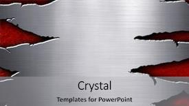  Presentation with metal - Presentation design having red silver - scratched metal plate background and a light gray colored foreground