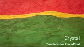  Presentation with abstract red - Beautiful slide deck featuring red-sky-over-hills-colorful backdrop and a tawny brown colored foreground