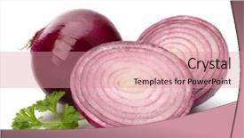  Presentation with red onion - Theme enhanced with mirror square disco style wall decor background background and a gray colored foreground