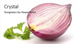  Presentation with red onion - Beautiful presentation theme featuring red sliced onion half backdrop and a white colored foreground