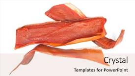  Presentation with fish scales - Colorful slide set enhanced with pieces of salmon dried fish backdrop and a lemonade colored foreground