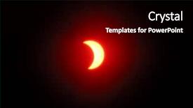  Presentation with solar light - Beautiful slide set featuring red solar eclipse abstract light backdrop and a black colored foreground