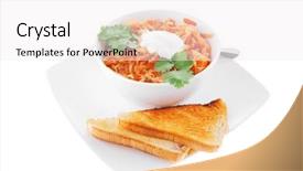  Presentation with jesus body bread and wine - Beautiful presentation theme featuring red-soup-with-sour-cream backdrop and a sky blue colored foreground