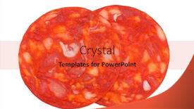  Presentation with chorizo - Beautiful slides featuring red spanish chorizo backdrop and a red colored foreground