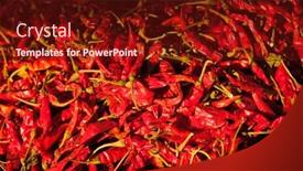  Presentation with peppers - PPT theme having red-spicy-chili-peppers-close background and a tawny brown colored foreground