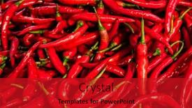  Presentation with peppers - Slide set enhanced with red-spicy-chili-peppers-pile background and a crimson colored foreground