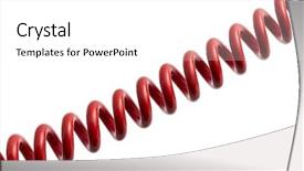  Presentation with cable - Amazing PPT layouts having red spiral cable isolated on white background backdrop and a white colored foreground