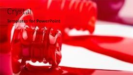  Presentation with nail - Amazing slide deck having red-splash-from-nail-polish backdrop and a red colored foreground