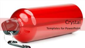  Presentation with water irrigation pivot frre - PPT theme consisting of red sport water bottle background and a red colored foreground