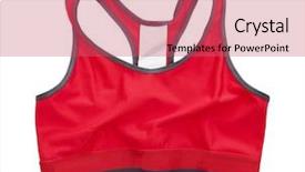  Presentation with sports - Colorful slide deck enhanced with red sports bra isolated backdrop and a coral colored foreground