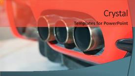  Presentation with sports car - Presentation consisting of red sports car exhaust pipe background and a red colored foreground