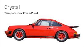  Presentation with sports car - PPT theme with red-sports-car background and a white colored foreground