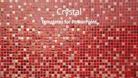  Presentation with ceramic tiles - Cool new presentation theme with red square - ceramic glass colorful tiles mosaic backdrop and a coral colored foreground
