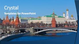  Presentation with world war 1 russia - PPT layouts featuring red square - kremlin in moscow russia background and a light blue colored foreground