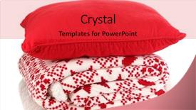  Presentation with square - Colorful PPT theme enhanced with red square - warm plaid and pillow isolated backdrop and a red colored foreground