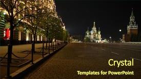  Presentation with square - Presentation having red square in the night background and a  colored foreground