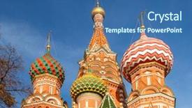  Presentation with history - Amazing slides having red square moscow russia backdrop and a ocean colored foreground