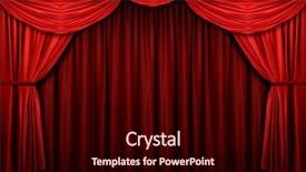  Presentation with red stage curtain - Cool new presentation theme with red stage curtain with arch backdrop and a wine colored foreground