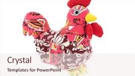  Presentation with stamps - Amazing slide set having red stamps which translation year backdrop and a sky blue colored foreground