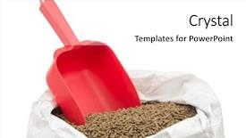  Presentation with white horse - Amazing slide deck having red standard scoop for measuring backdrop and a white colored foreground