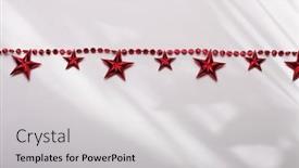  Presentation with red star - Presentation consisting of red-star-garland-fon-light background and a light gray colored foreground