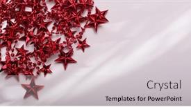  Presentation with star red - PPT layouts having red-star-garland-fon-light background and a light gray colored foreground