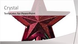  Presentation with red star - Cool new PPT theme with red-star-on-top backdrop and a white colored foreground