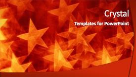  Presentation with red stars - Slide set consisting of red stars bokeh as background background and a crimson colored foreground