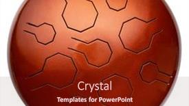  Presentation with percussion instrument - Presentation theme having red-steel-tongue-drum-top background and a tawny brown colored foreground