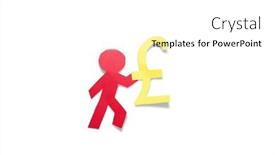  Presentation with stick figure - Presentation design with red-stick-figure-holding-pound background and a  colored foreground