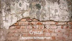  Presentation with old brick wall texture - Cool new PPT layouts with red stonewall background shabby building backdrop and a coral colored foreground