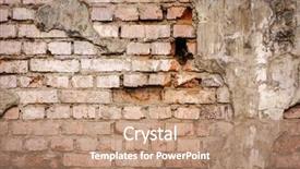  Presentation with old brick wall texture - Slide deck enhanced with red stonewall background shabby building background and a coral colored foreground