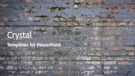  Presentation with old brick wall texture - PPT layouts featuring red stonewall background shabby building background and a gray colored foreground