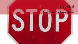  Presentation with stop - Slides having red stop sign background and a crimson colored foreground