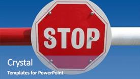  Presentation with checkpoint - Theme consisting of red stop sign background and a teal colored foreground