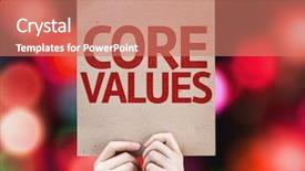  Presentation with value education core values teamwork - Slides with red strategic planning - core values card with colorful background and a coral colored foreground
