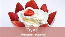  Presentation with strawberry - Presentation featuring ultra high resolution artwork very highly detailed and beautiful - can be used as a background backdrop border buisness graphic etc background and a cool aqua colored foreground