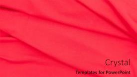  Presentation with stretch - Presentation theme featuring red-stretch-cotton-cloth-close background and a red colored foreground