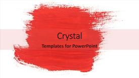  Presentation with brush stroke - Beautiful presentation featuring red stroke of the paint backdrop and a red colored foreground