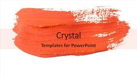  Presentation with brush stroke - Audience pleasing presentation theme consisting of red stroke of the paint backdrop and a red colored foreground