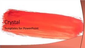  Presentation with brush stroke - PPT layouts enhanced with red stroke of the paint background and a red colored foreground