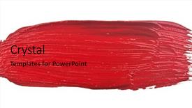  Presentation with brush stroke - Beautiful presentation design featuring red stroke of the paint backdrop and a red colored foreground