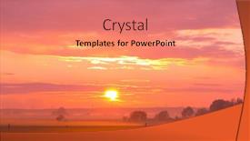  Presentation with rural - Slide deck enhanced with red-sunbeams-rural-landscape and a coral colored foreground