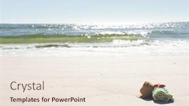  Presentation with space time - Presentation enhanced with red-sunglasses-sunhat-and-rolled background and a sky blue colored foreground